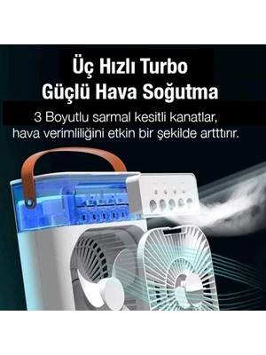VeraGlobe Buğz Su Hazneli Masa Vantilatörü