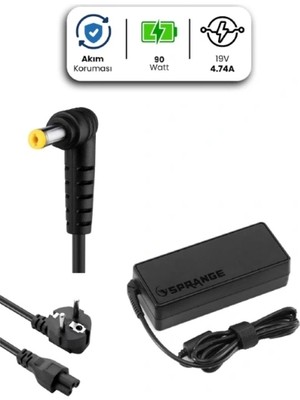VeraGlobe Buğz 19V 4.74A 5.5 * 1.7mm 90W Acer Için Laptop Adaptör