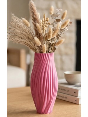Modern Dekoratif Vazo – Pembe Zarif ve Şık Çiçeklik - Ev ve Ofis Dekoru