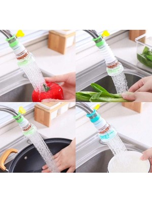 VeraGlobe Buğz Oynar Başlıklı  Pervaneli Taşlı Musluk Başlığı