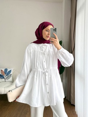 by Nursel Çiçek Kadın Trend Premium Modal Kumaş Lola Gömlek