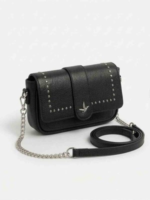 Jaseco Zımba Detaylı Zincir Askılı Kapaklı Omuz ve Crossbody Çanta