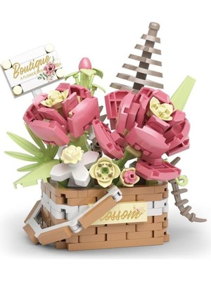 Vagon P1088 Panlos Çiçek Buketi 395 Parça Block Oyuncak