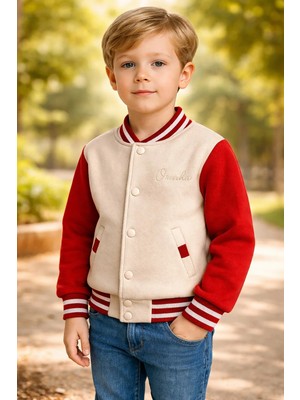 Almira Anne Bebek Unisex 3 Ip Önden Çıtçıtlı Cepli Kolej Ceket