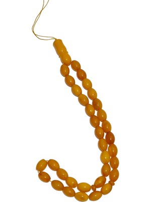 Hasyılmaz Doğal Kaya Damla Kehribar Tesbih 33LÜK 22,85 Gram K010