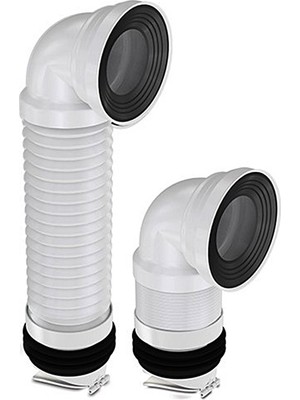 Meriva M49 Dirsekli Çekvalfli Körüklü Klozet Gider Borusu/haşere Koku Önleyici Klozet Kadası