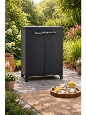 Evinizin Atölyesi Midi Kısa Dolap Bahçe Dolabı, Balkon Dolabı, Banyo Dolabı 66X36X88