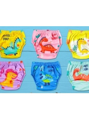 Almira Anne Bebek Kız Çocuk Dinozor Baskılı Alıştırma Külotları