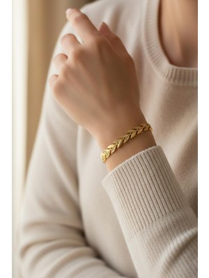 By Barun Gümüş Başak Bileklik 925 Ayar Zirkon Taşlı Kadın