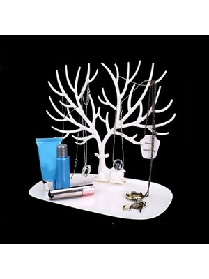 Ergün Collection Geyik Tasarımlı Takı Standı Beyaz