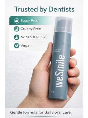 Weways weSmile Vegan Nane Aromalı Diş Macunu 60 g Nazik Temizlik ve Ferah Nefes Sağlar