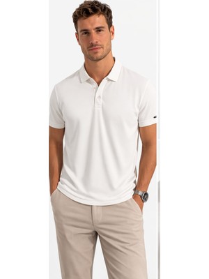 Cazador Erkek Polo Yaka Modal T-Shirt 44110 Ekru