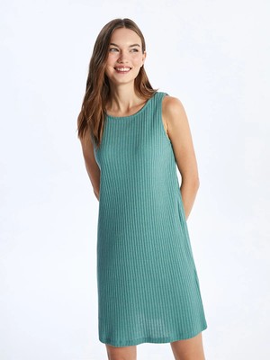 Lc Waikiki Yeni Sezon Kadın Bisiklet Yaka Düz Gecelik