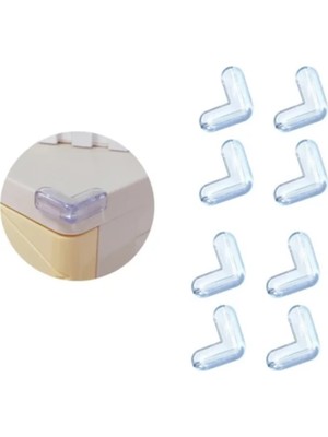 Akinco Çocuk Güvenlik Köşe Koruyucu 8 Li Set Masa Sehpa Köşe Aparatı