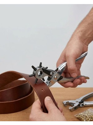 Nuveden Ieg™ 2li Kemer Delme Aparatı Deri Delik Açma Pensesi Çok Amaçlı Kullanım NVDN-TKNRS34