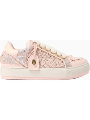 Kurt Geiger Southbank Tag Pastel Pembe Lüks Tasarım Kadın Sneakers