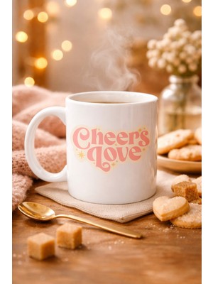 Twin Store Cheers Love Kupa – Model 31 - Sevimli Tasarım, Sıcacık Kahve Keyfi - Özel Tasarım Porselen Kupa