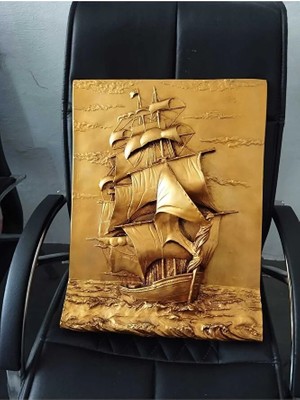 Asil Ayna 3 Boyutlu Dekorasyon Amaçlı Döküm Gemi