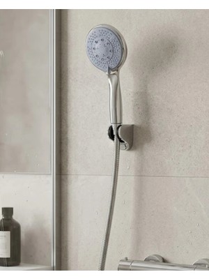 Zenvia Çok Fonksiyonlu 4 Kademeli El Duşu Seti Spiral Hortumlu Banyo Duş Başlığı