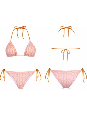 Aquella Dokulu Üçgen Bikini Takımı Lila 210-1266