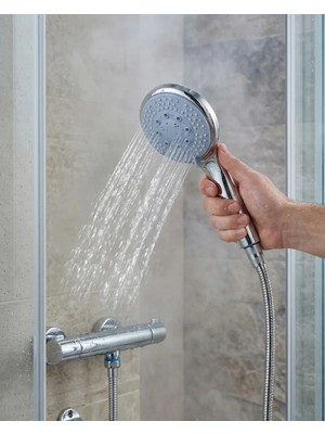 Masa Dostu Spiral Hortumlu 4 Kademeli El Duşu Seti Duvar Askılı Banyo Duş Başlığı Tdms-07