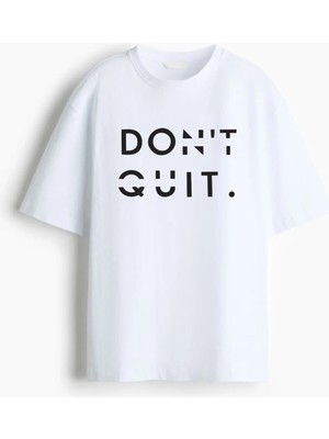 Monila Kadın Premium Kumaş Yazı Baskılı Oversize T-Shirt