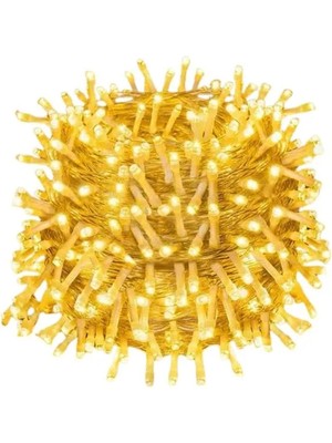 Teknodayım 10 Metre Günışığı LED Işık Fişli Dekoratif Sarı Ton Aydınlatma 3 Modlu LED Şerit