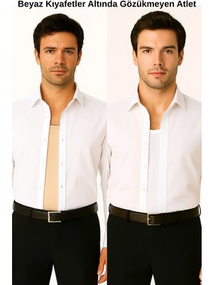 Lirona Erkek Premium Modal Pamuk Görünmez Atlet - Ten Rengi