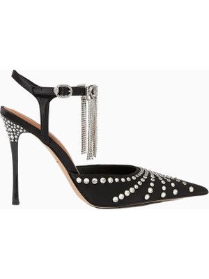 Kurt Geiger Crystal Embellished 105 Süet, Taşlı Lüks Kadın Stiletto
