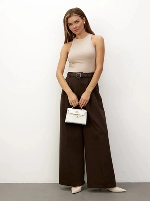 Lirona Kadın Pamuk Kaşkorse Fitilli Halter Yaka Crop Atlet - Dış Giyim