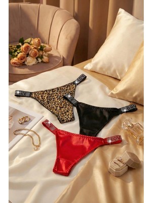 Lirona Çok Şık - 3'lü Fırsat Paket - Fantezi Tanga String Külot Iç Giyim (50 - 75 kg Arası Uygundur)