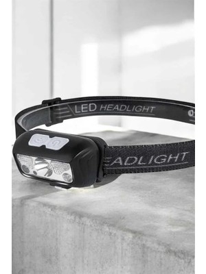 Akinco Kafa Lambası Kamp Lambası Sensörlü Şarjlı Ayarlanabilir