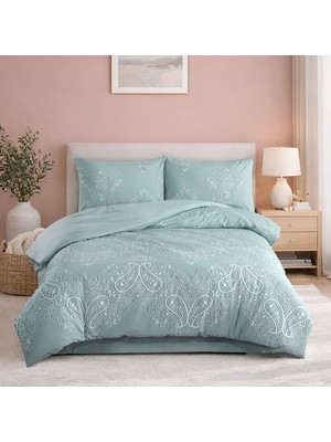 Pamuksu Markalı Etnik Desenli Battal Boy Nevresim Takımı| 3 Lastikli Çarşaf Seçeneği | 100% Pamuk - Kutusuz