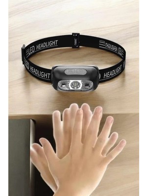 Akinco Kafa Lambası Kamp Lambası LED Işık Şarjlı Ayarlanabilir