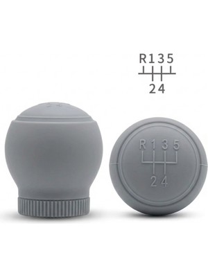 LTG Nova 5 Ileri Silikon Vites Topuzu Kılıfı Yuvarlak Gri