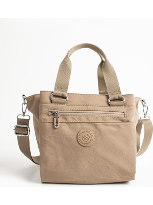 Sanmorris Kadın 5 Gözlü Paraşüt Kumaş Ayarlanabilir Çapraz Askılı El ve Omuz Çantası 4014