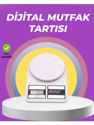 Akinco Beyaz Plastik Dijital Mutfak Tartısı – 24X16.8X1.5CM