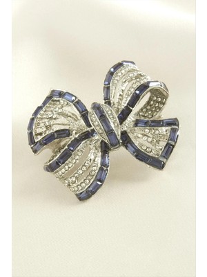 Zero Land Gld-Spt- Fiyong Mineli Taşlı Broş - Gümüş Rengi