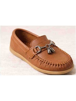 Sayın Çocuk Tokalı Loafer Kahverengi Babet