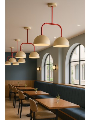Longing Dualdome Metro Kreatif Sarkıt Lamba-Avize - Modern Endüstriyel Mufak Hol Cafe Salon Avize
