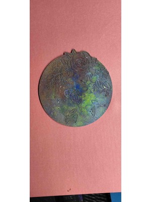 Miina Aksesuar Epoksi Reçine Çeşitli Renklerde Dekore Edilmiş Dekoratif Bir Bardak Altlığıdır