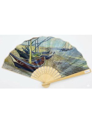 Hediye Sandalı Lüks Katlanabilir El Yelpazesi - Hediyelik Modern Yelpaze