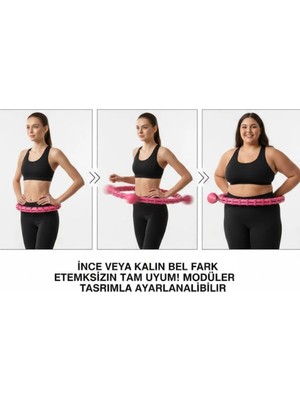 Zero Land Gld-Spt- 24 Bölüm Akıllı   Bel Masajlı Düşmeyen Spor Çemberi