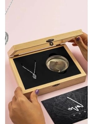 Esranın Dünyası Gerçek Inci Kolye Ahşap Hediye Kutusunda Sevgililer Günü Hediyesi