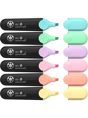 Esranın Dünyası 6'lı Pastel Fosforlu Kalem Seti, Farklı Renk Seçenekleri