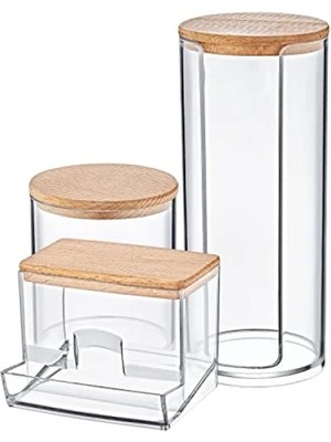 Esranın Dünyası Çok Amaçlı 3'lü Şeffaf Akrilik Organizer Set