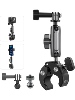 Esranın Dünyası 360° Döner Kamera ve Telefon Montaj Kelepçesi - Alüminyum ve Silikon