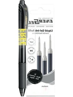 Esranın Dünyası Mekanizmalı Likit Roller Kalem + 3 Adet Yedek, Siyah