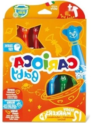 Esranın Dünyası 12'li Bebek Yıkanabilir Keçeli Boya Kalemi Seti - Su ile Çıkarılabilir Renkli Kalemler