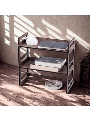 Esranın Dünyası Çok Amaçlı Ahşap Raf Kitaplık - Modern Tasarım